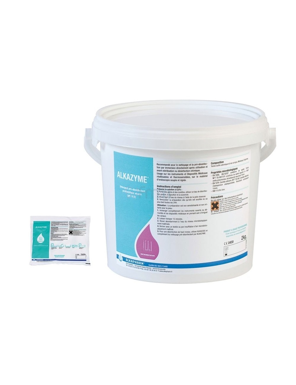 ALKAZYME POUDRE 2 KGS ( A 0,5 %, POUR 400 LITRES DE SOLUTION)